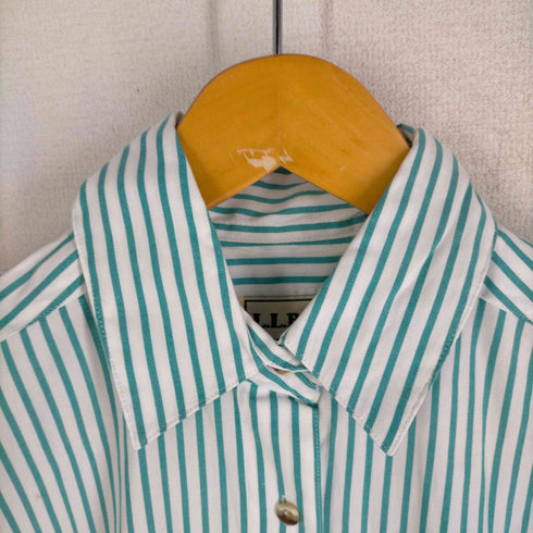 エルエルビーン L.L.Bean 70S-80S ストライプ柄 半袖シャツ レディース