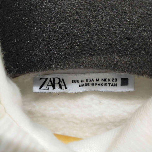 ザラ ZARA 裏起毛クロップドリブパーカー レディース M