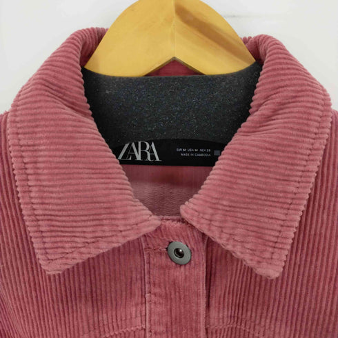 ザラ ZARA カットオフコーデュロイシャツジャケット レディース M