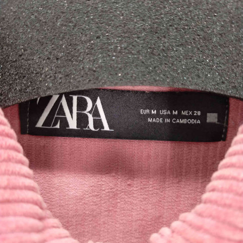ザラ ZARA カットオフコーデュロイシャツジャケット レディース M