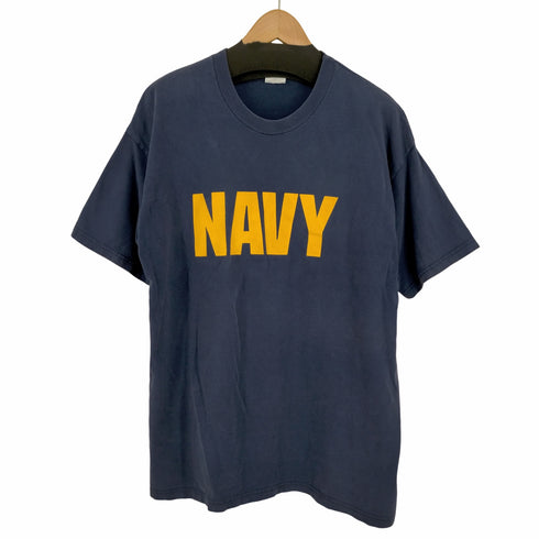 フルーツオブザルーム FRUIT OF THE LOOM NAVY クルーネックTシャツ メンズ import:XL