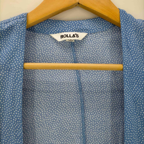 ローラス ROLLAS ドット柄ラップブラウス レディース JPN:S