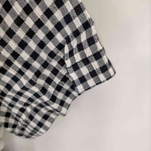CLIO PETITES MADE IN USA ギンガムチェックオープンカラーシャツ レディース