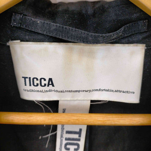 ティッカ TICCA リネン混 2B ダブルテーラードジャケット レディース JPN:2