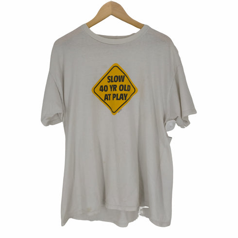 フルーツオブザルーム FRUIT OF THE LOOM HEAVY COTTON SLOW 40 YR OLD AT PLAY メンズ JPN:XL