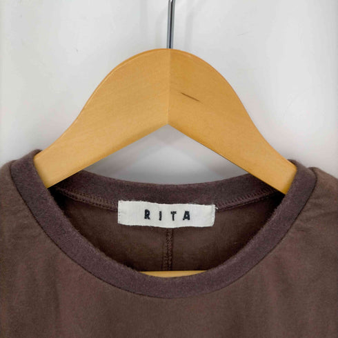 リタジーンズトウキョウ RITA JEANS TOKYO フロントプリントクルーネックTシャツ レディース