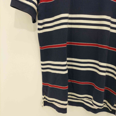 トミーヒルフィガー TOMMY HILFIGER マルチボーダー 鹿の子半袖ポロシャツ メンズ M