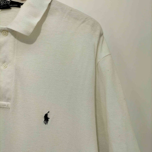 ポロラルフローレン POLO RALPH LAUREN MADE IN USA ポニー刺繍 半袖鹿の子ポロシャツ メンズ L