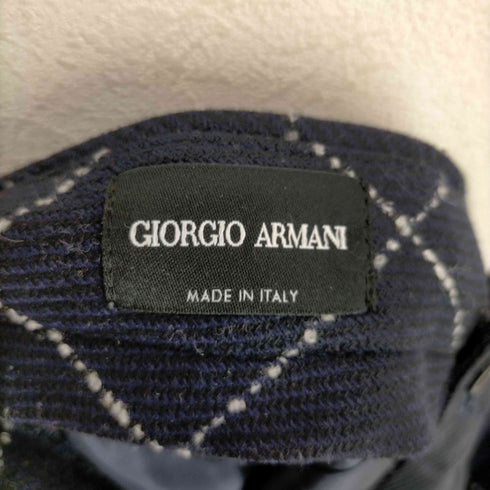 ジョルジオアルマーニ Giorgio Armani 裾ボタン ウィンドーペーンチェックウールスラックス メンズ 52R