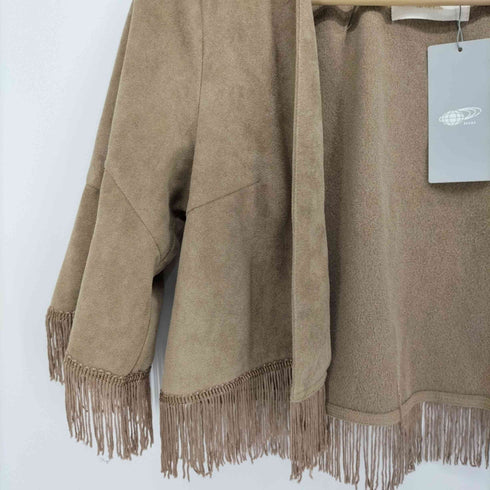 レイビームス Ray BEAMS フェイク スエード フリンジ トップス レディース