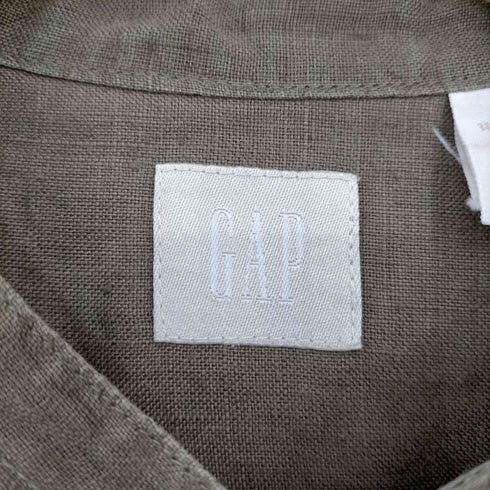 ギャップ Gap リネン バンドカラーシャツ メンズ import:M