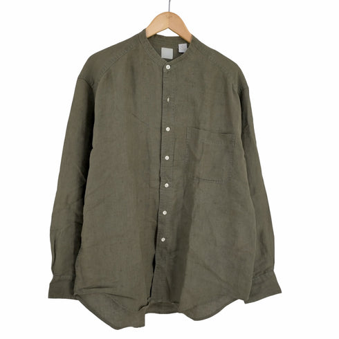 ギャップ Gap リネン バンドカラーシャツ メンズ import:M