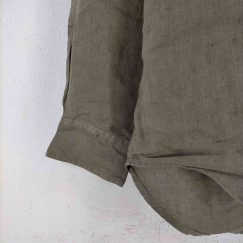 ギャップ Gap リネン バンドカラーシャツ メンズ import:M
