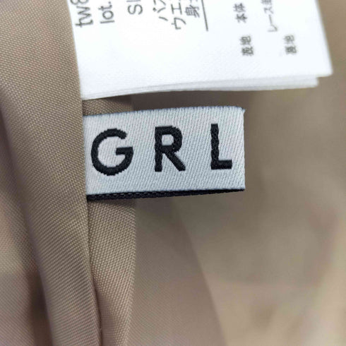 グレイル GRL ベルト付きグレンチェックレースプリーツ切り替えワンピース レディース JPN:L