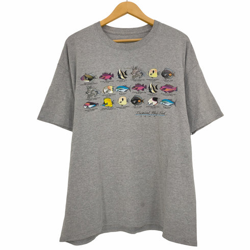 ヘインズ Hanes 00s Tropical Reef Fish 熱帯魚 クルーネックTシャツ メンズ import:XL
