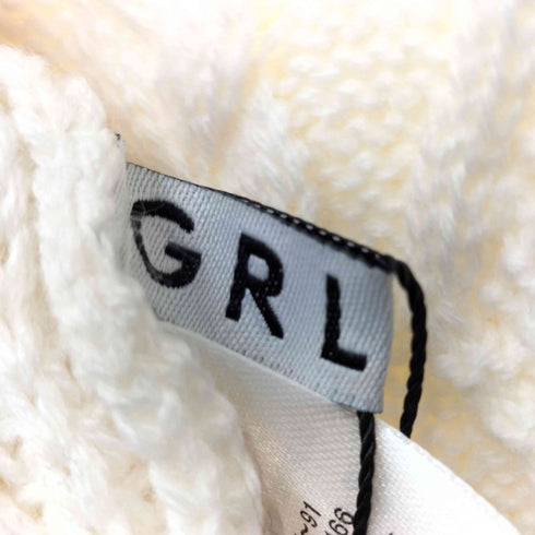 グレイル GRL バックベルトトップスXドッキングスカートニットセットアップ レディース L