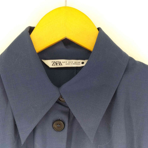 ザラ ZARA Belted Shirt Blue Dress Ref レディース import:S
