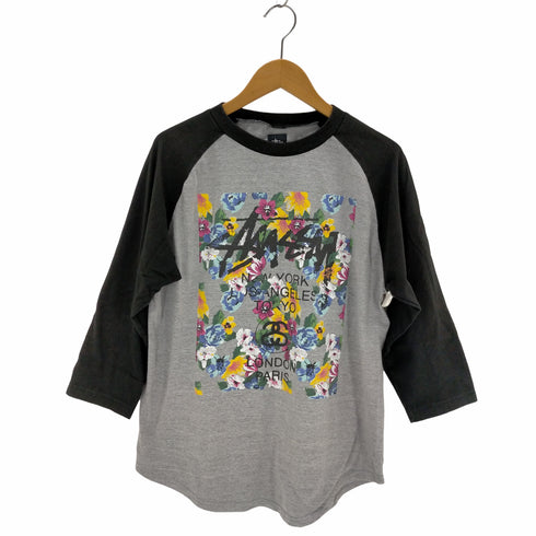 ステューシー Stussy ワールドツアーフラワーラグランスリーブT メンズ import:L