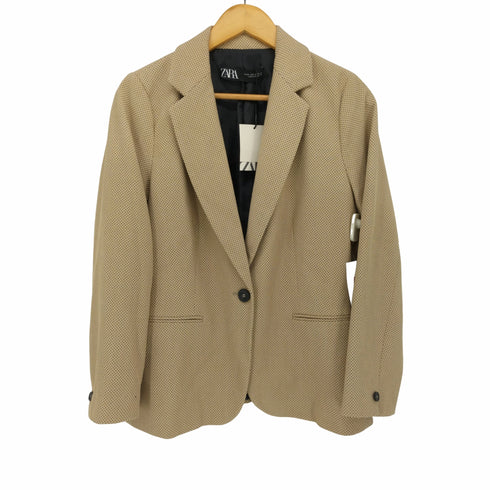 ザラ ZARA ドット柄 テーラード ジャケット レディース JPN:40