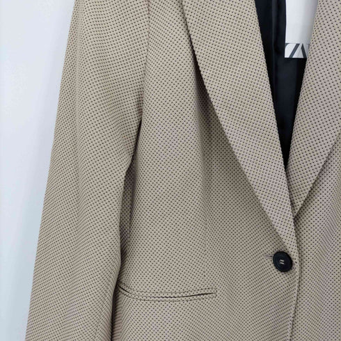 ザラ ZARA ドット柄 テーラード ジャケット レディース JPN:40