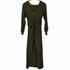 ザラ ZARA dress Midi Khaki black check print レディース import:S