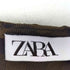ザラ ZARA dress Midi Khaki black check print レディース import:S
