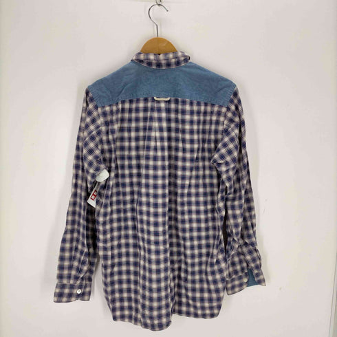 ジュンヤワタナベコムデギャルソンマン JUNYA WATANABE COMME des GARCONS MAN AD2011 デニム切替デザインコットンチェックシャツ メンズ JPN:M