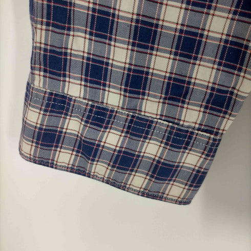 ジュンヤワタナベコムデギャルソンマン JUNYA WATANABE COMME des GARCONS MAN AD2011 デニム切替デザインコットンチェックシャツ メンズ JPN:M