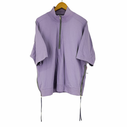 メゾンスペシャル MAISON SPECIAL 24SS Heavy-Weight Cotton Prime-Over Half Zip T-Shirts レディース JPN:2