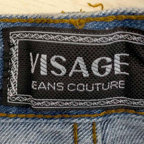 VISAGE jeans couture イタリア製 ワイドテーパードデニム バギー メンズ 38 52