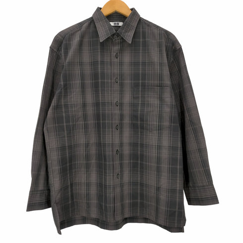 ユニクロユー UNIQLO U フランネルオーバーサイズチェックシャツ メンズ JPN:M