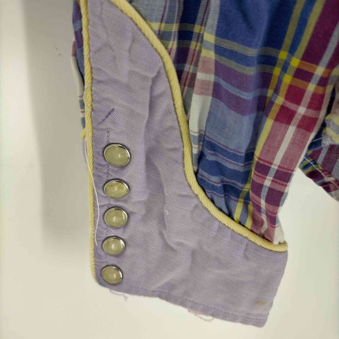 エイチバーシー H BAR C 50~60S CALIFORNIA RANCHWEAR 刺繍チェックウエスタンシャツ メンズ