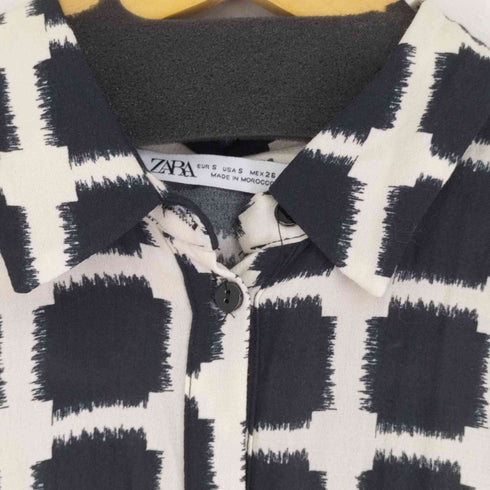 ザラ ZARA Long Printed Shirt Dress レディース import:S