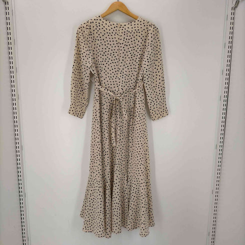 トッコクローゼット tocco closet 飾り釦付きウエストりぼん ハートドットワンピース レディース JPN:M