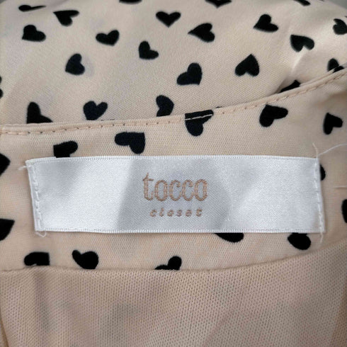 トッコクローゼット tocco closet 飾り釦付きウエストりぼん ハートドットワンピース レディース JPN:M