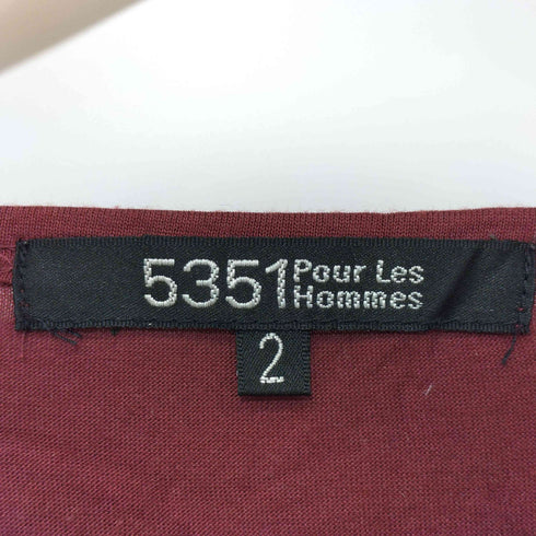 ゴーサンゴーイチプールオム 5351 POUR LES HOMMES 総柄デザイン Vネック カットソー メンズ 2