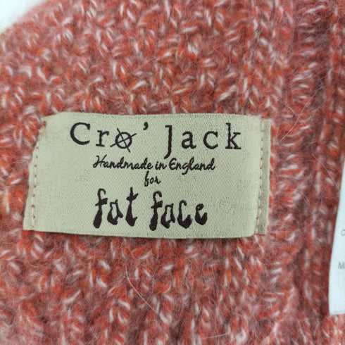 FAT FACE × Cro'Jack 英国製 アンゴラ混 ラムウール ケーブルニットマフラー レディース