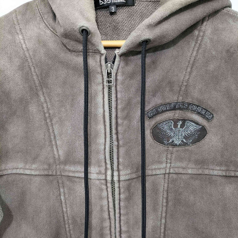 ゴーサンゴーイチプールオム 5351 POUR LES HOMMES Y2K Rare Japanese ワッペンロゴ ジップアップパーカー メンズ 3