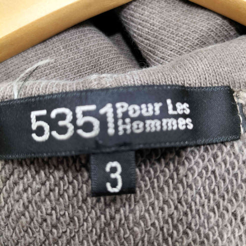 ゴーサンゴーイチプールオム 5351 POUR LES HOMMES Y2K Rare Japanese ワッペンロゴ ジップアップパーカー メンズ 3