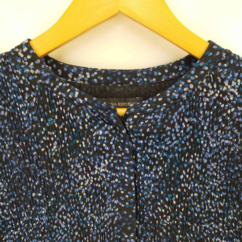 バナナリパブリック BANANA REPUBLIC 総柄 プリーツマキシワンピース レディース import:M