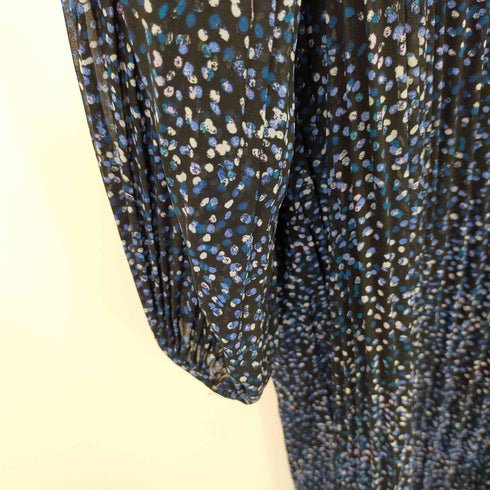 バナナリパブリック BANANA REPUBLIC 総柄 プリーツマキシワンピース レディース import:M