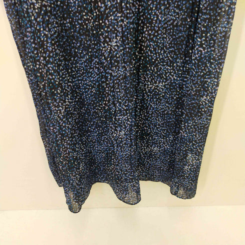 バナナリパブリック BANANA REPUBLIC 総柄 プリーツマキシワンピース レディース import:M