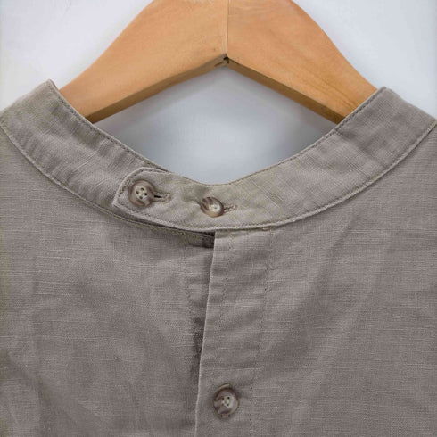 ギャップ Gap OLD リネンバンドカラーシャツ デカ紺タグ メンズ JPN:L
