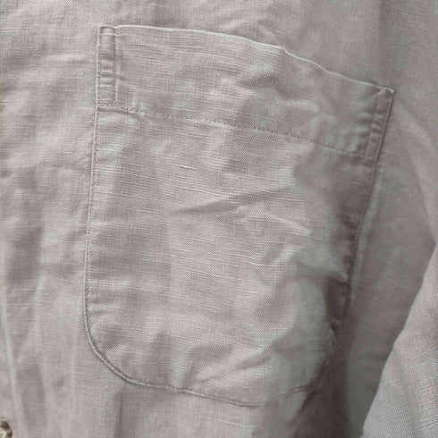 ギャップ Gap OLD リネンバンドカラーシャツ デカ紺タグ メンズ JPN:L