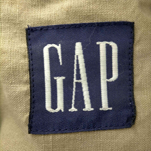 ギャップ Gap OLD リネンバンドカラーシャツ デカ紺タグ メンズ JPN:L