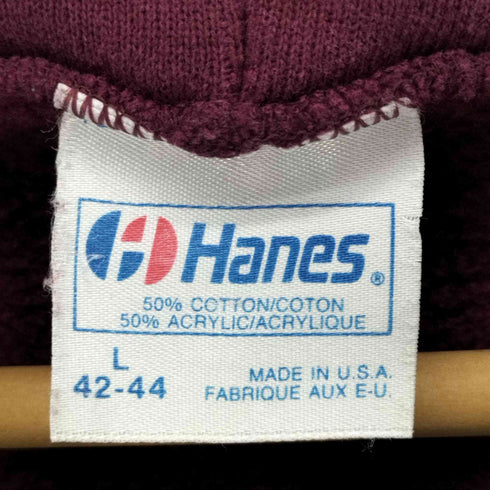 ヘインズ Hanes 80-90s ジップアップ フーディ メンズ import:L