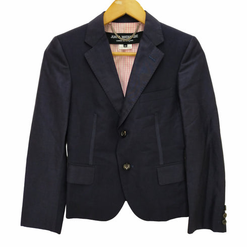 ジュンヤワタナベコムデギャルソン JUNYA WATANABE COMME des GARCONS AD2007 2B裏地チェック背抜きテーラードジャケット レディース SS
