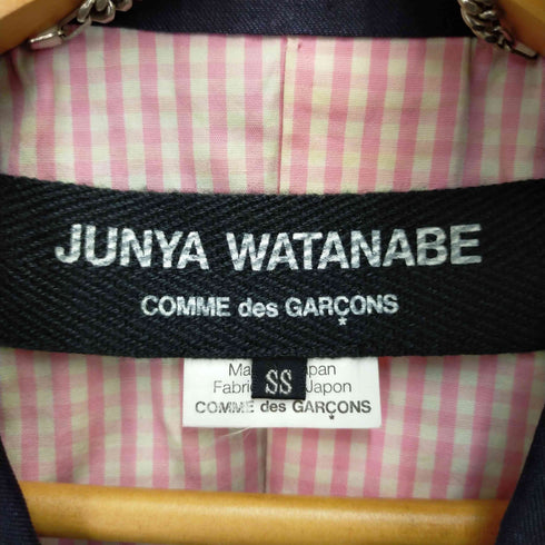 ジュンヤワタナベコムデギャルソン JUNYA WATANABE COMME des GARCONS AD2007 2B裏地チェック背抜きテーラードジャケット レディース SS