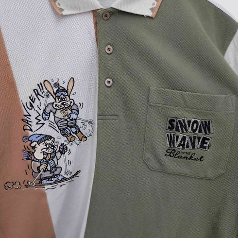 MAGIXSON CITY CLUB フロント刺繍デザインポロシャツ メンズ JPN:M