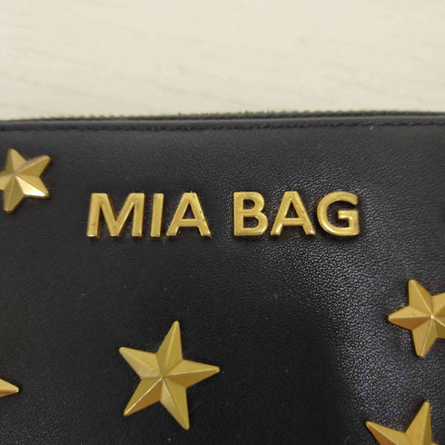 MIA BAG スタッズデザインレザーロングウォレット レディース